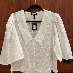 Maje Coiso cotton embroidered shirt. Size 3/40/US size 10.